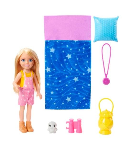 Lėlė barbie mattel camping chelsea