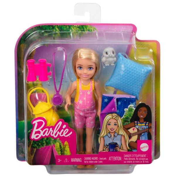 Lėlė barbie mattel camping chelsea
