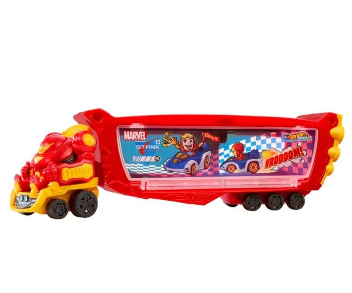 Sunkvežimis marvel hulkbuster hauler truck iš hot wheels racerverse, telpa 10 vnt.