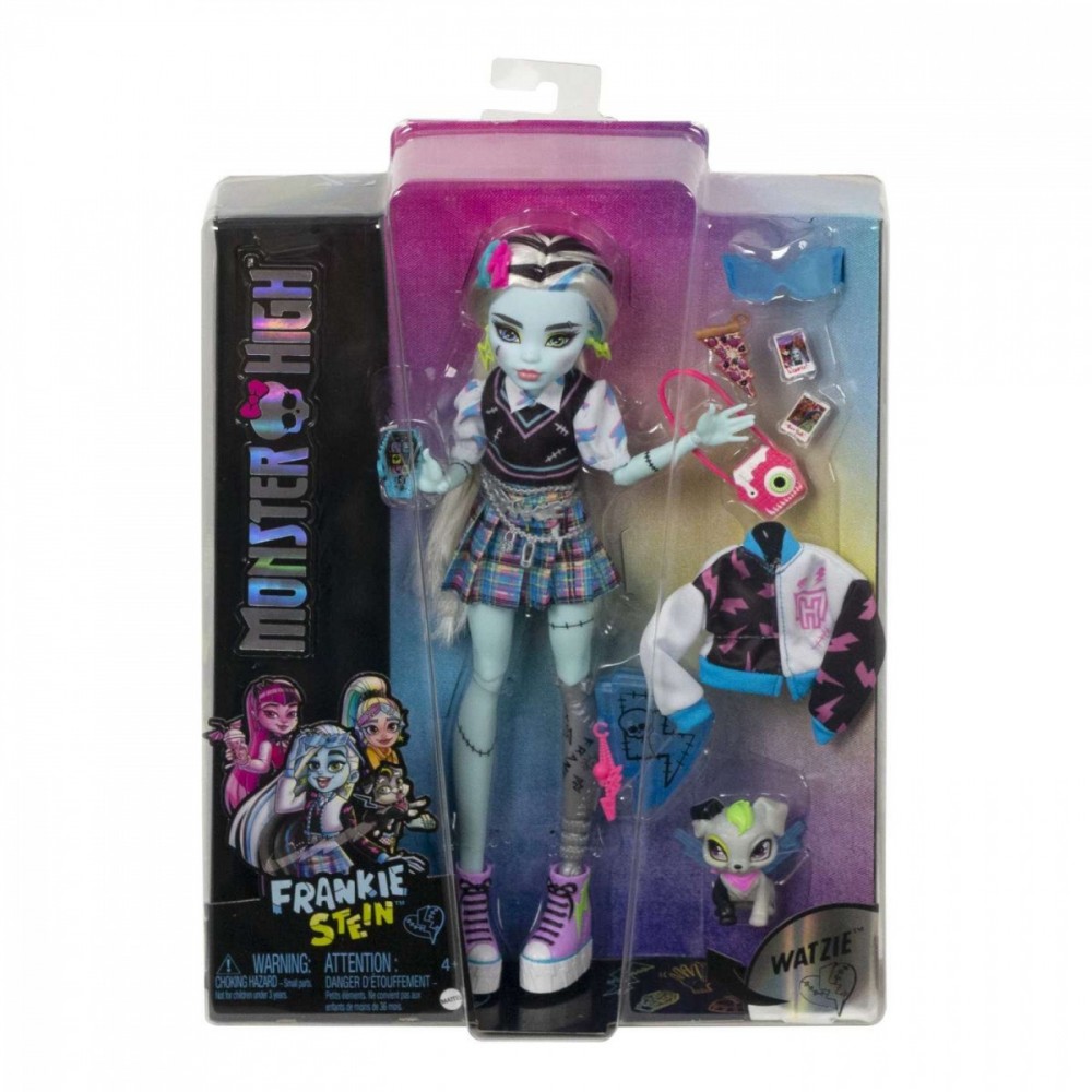 Lėlė su aksesuarų rinkiniu monster high core frankie