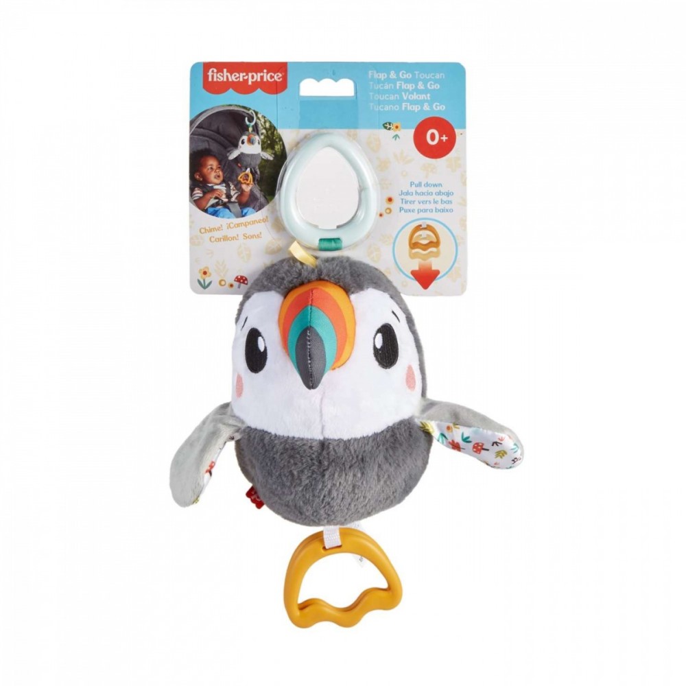 Pakabinamas muzikinis tukano paukštis fisher price
