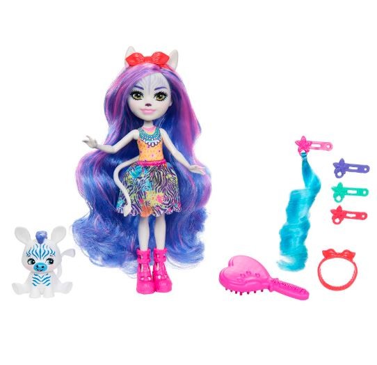 Lėlė zebrė enchantimals glam & party