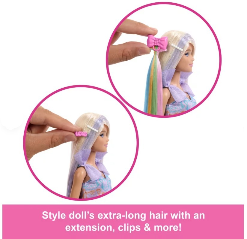 Barbie fun & fancy lėlė su ilgais plaukais ir aksesuarais