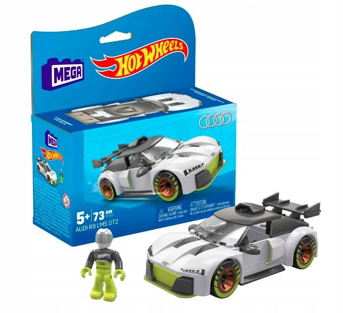 Konstruktorius hot wheels mega pads audi r8 lms gt2, 73 d.
