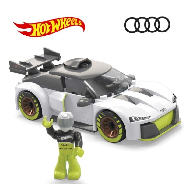 Konstruktorius hot wheels mega pads audi r8 lms gt2, 73 d.