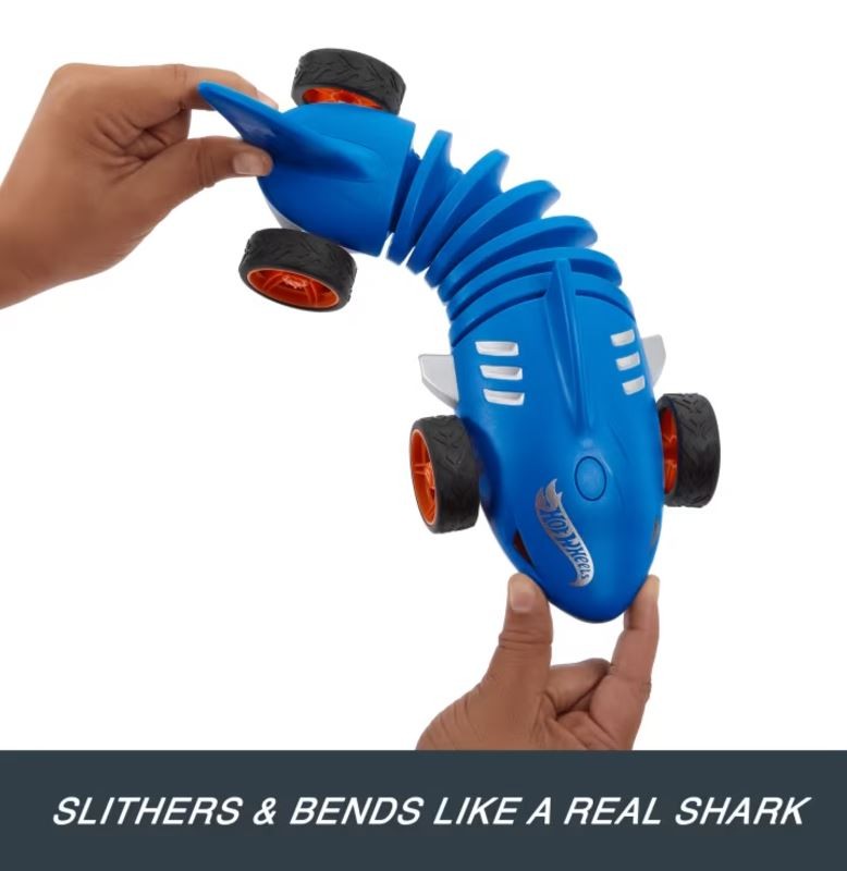 Radijo bangomis valdomas ryklys hot wheels rc, mėlynas