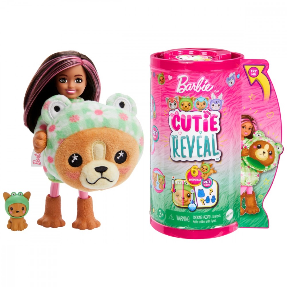 Lėlės čelsės rinkinys šunytė barbie cutie reveal