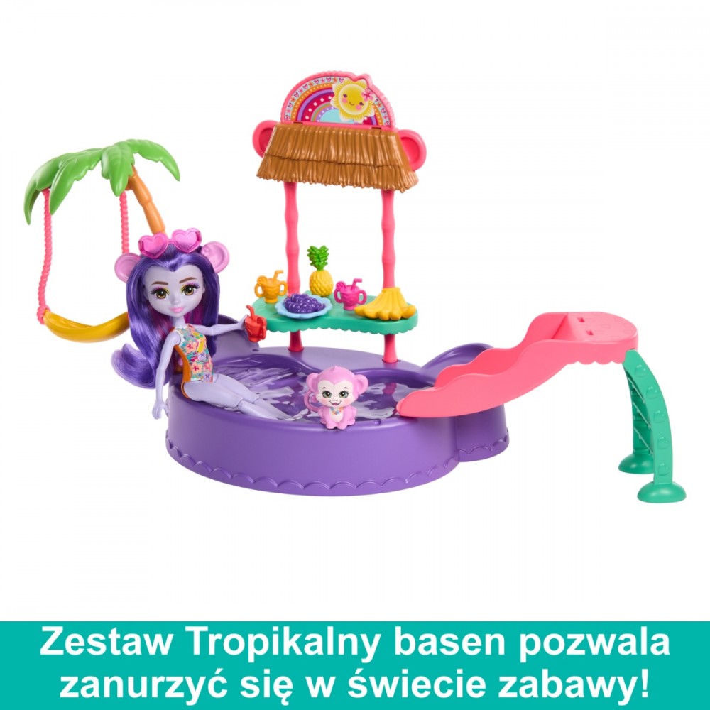 Lėlė su baseinu ir priedais enchantimals
