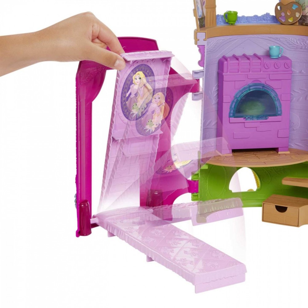 Lėlė auksaplaukė ir bokšto rinkinys disney princess