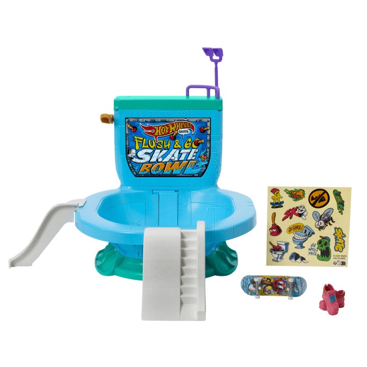 Rinkinys hot wheels riedlenčių parkas - unitazas, hxl16