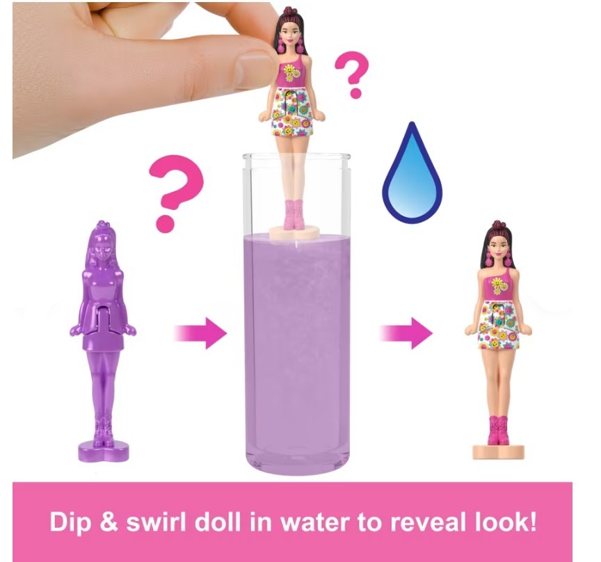Mini lėlė barbie color reveal mini barbieland