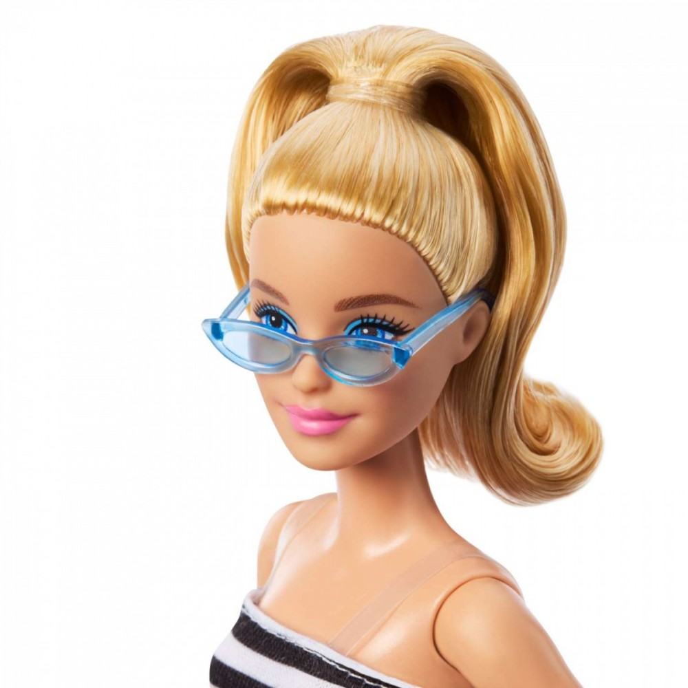 Lėlė barbė madistė dryžuota palaidine mattel hrh11