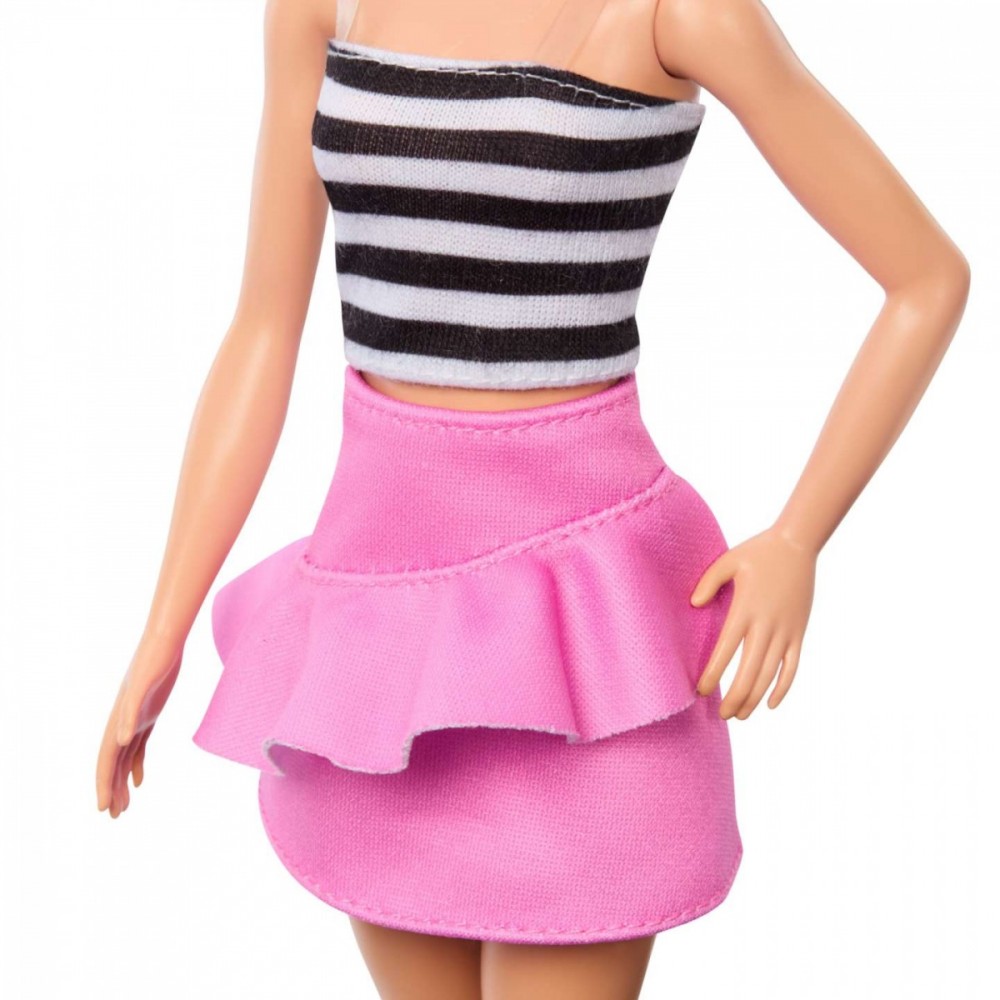 Lėlė barbė madistė dryžuota palaidine mattel hrh11