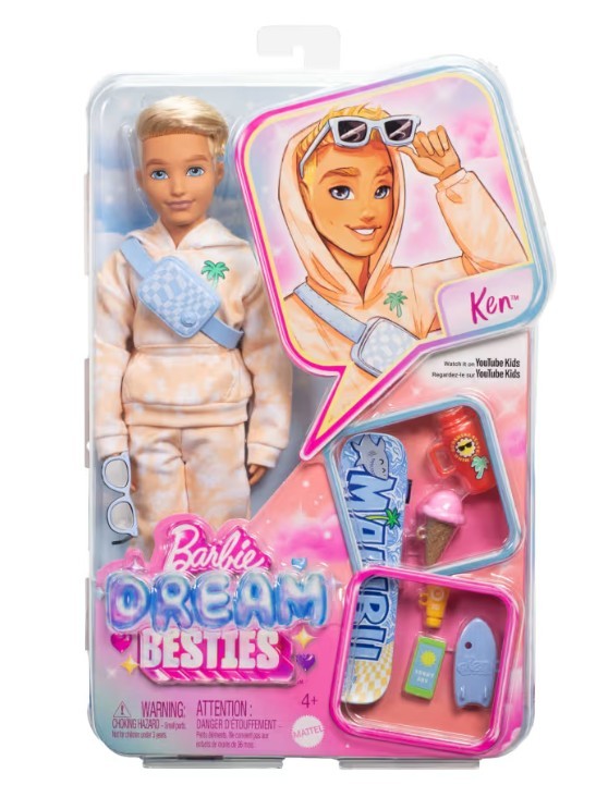 Barbie dream besties ken lėlė su aksesuarais