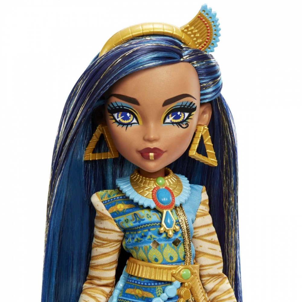 Lėlė su aksesuarų rinkiniu monster high core cleo de nile