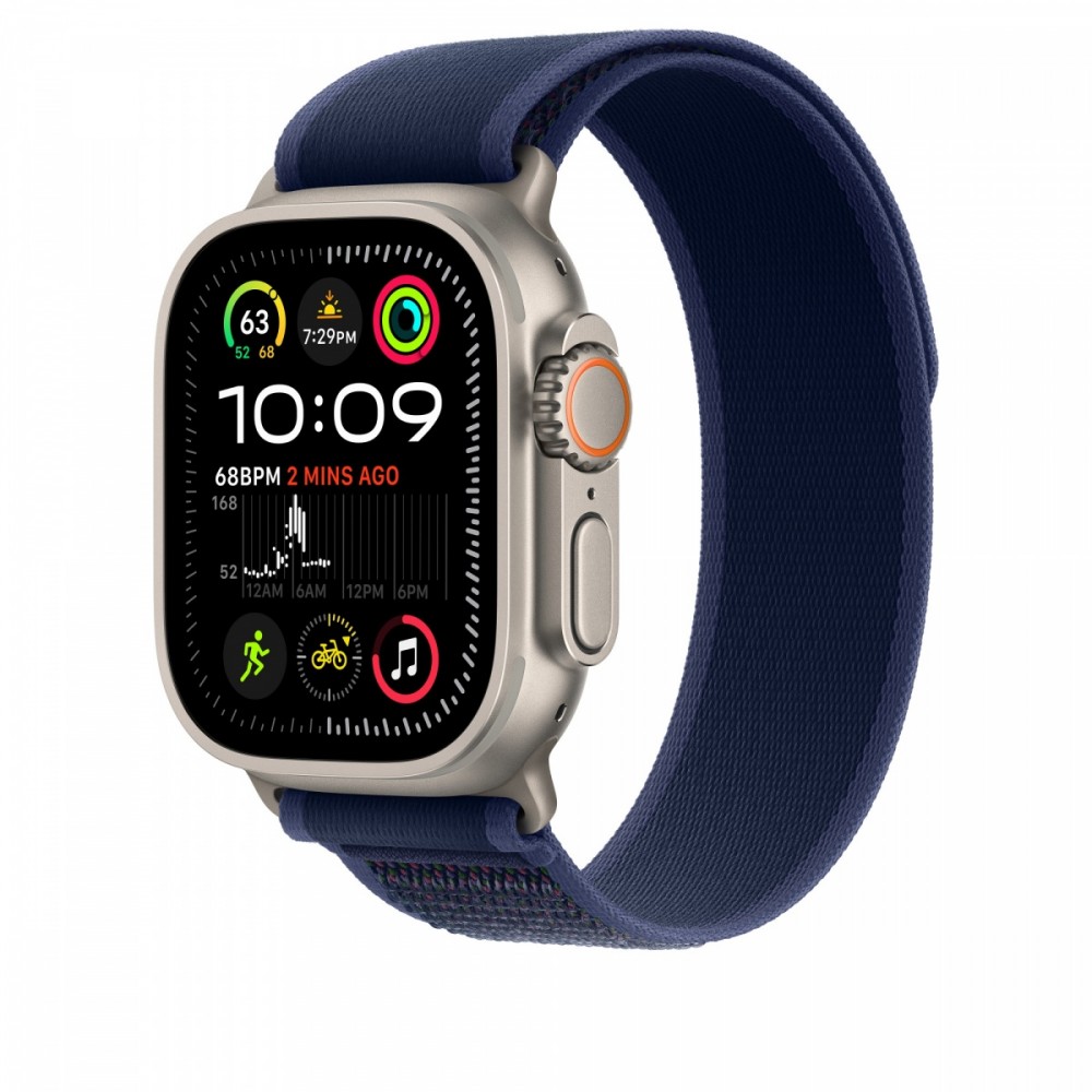 Mėlyna trail apyrankė 49 mm dydžio korpusui su titano detalėmis