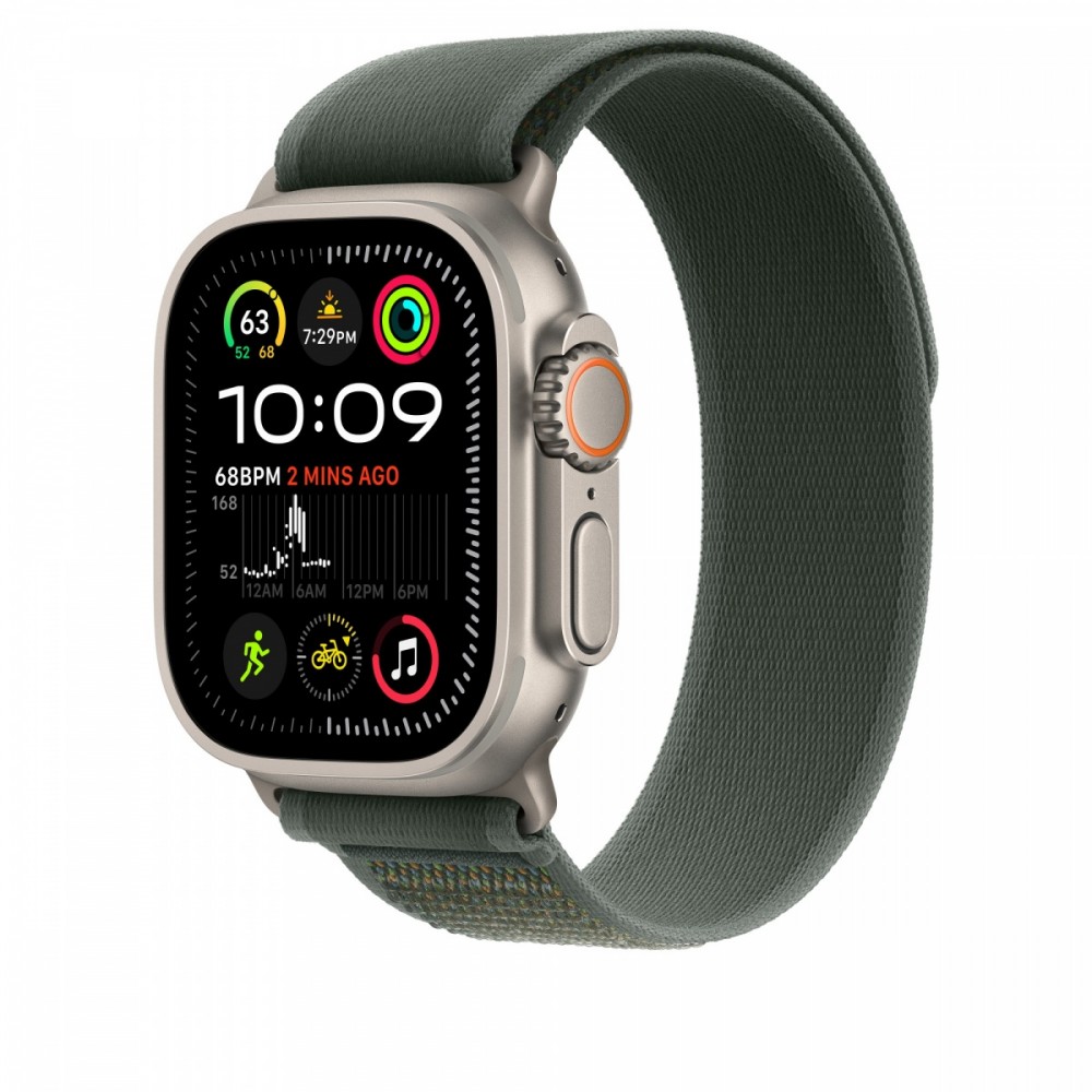 Žalia nailono apyrankė 49 mm laikrodžiui su titano detalėmis