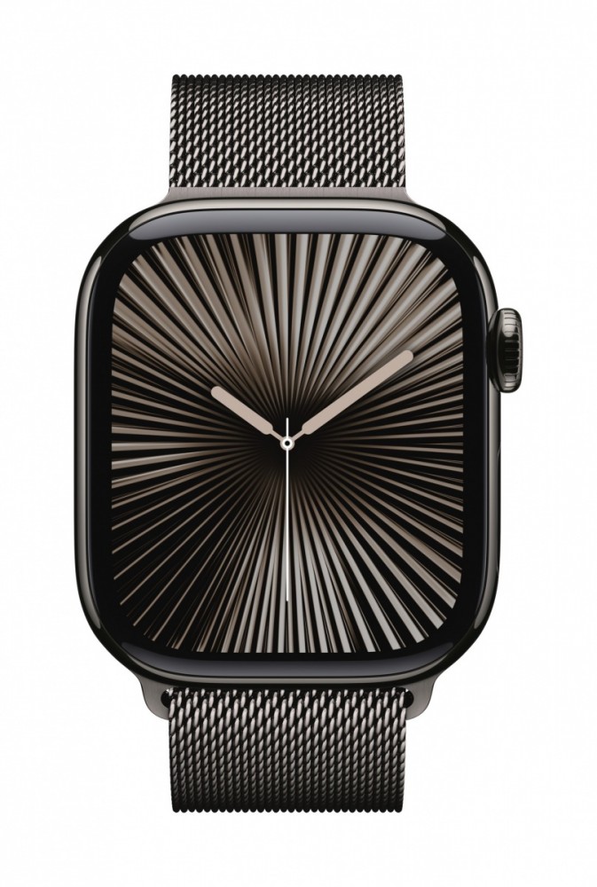Išmanusis laikrodis apple watch series 10 gps + cellular 46mm slate titanium case with slate milanese loop - m/l mwyw3et/a