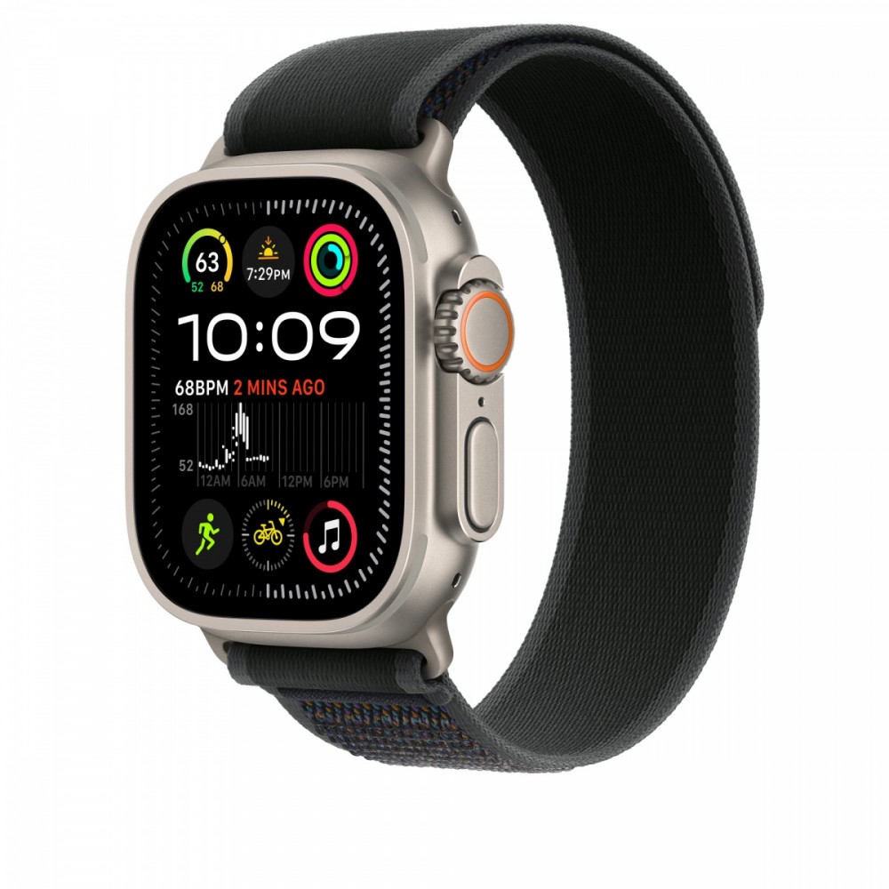 Juoda trail apyrankė 49 mm korpusui su titano elementais