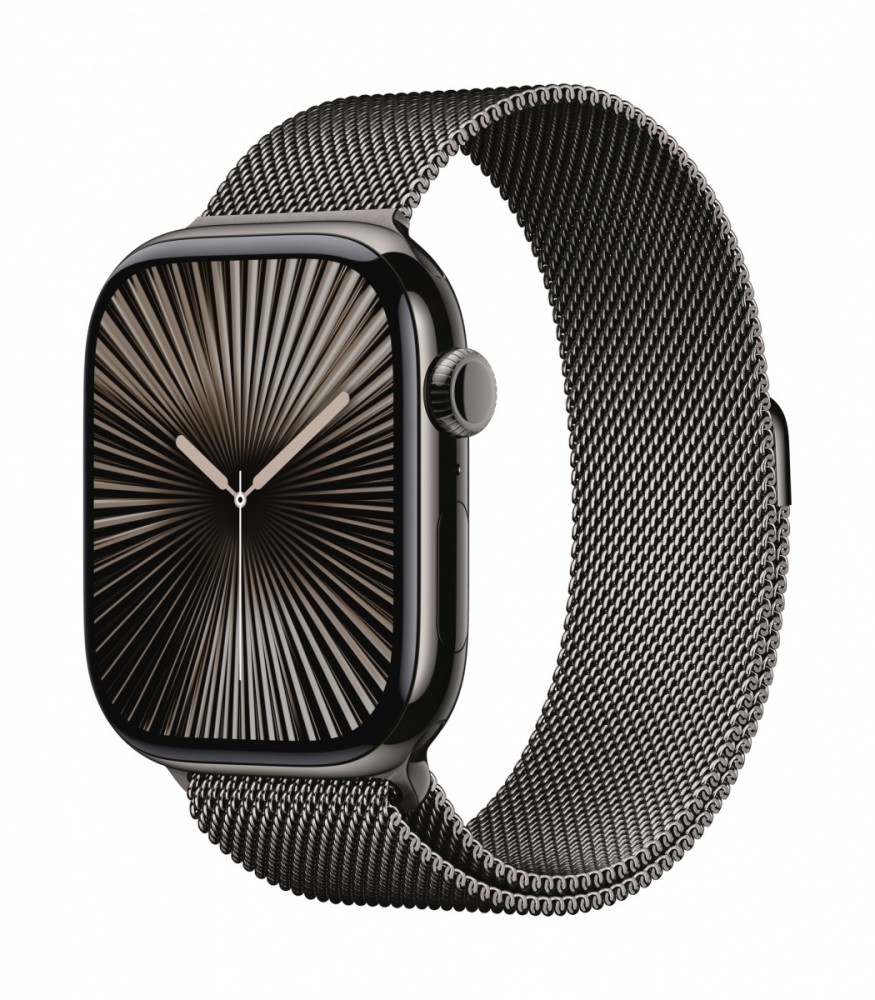 Išmanusis laikrodis apple watch series 10 gps + cellular 46mm slate titanium case with slate milanese loop - s/m mc7r4et/a