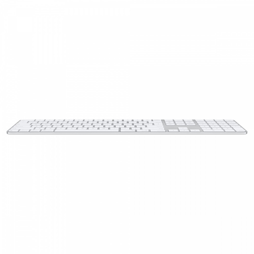 Apple magic keyboard with touch id and numeric keypad for mac models with apple silicon (usb–c) - international english - white keys mxk73z/a