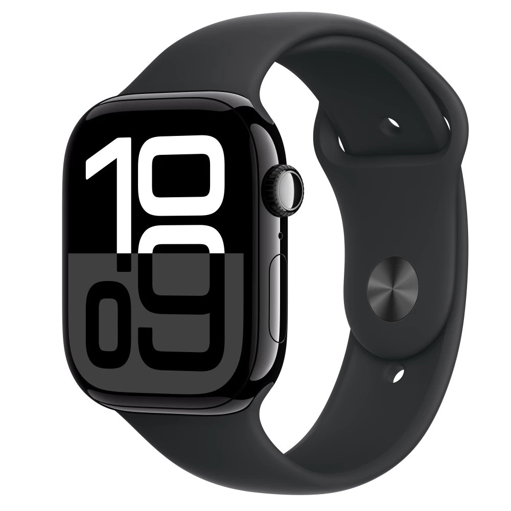 Išmanusis laikrodis apple watch series 10 gps 46mm jet black aluminium case with black sport band - s/m mwwp3et/a
