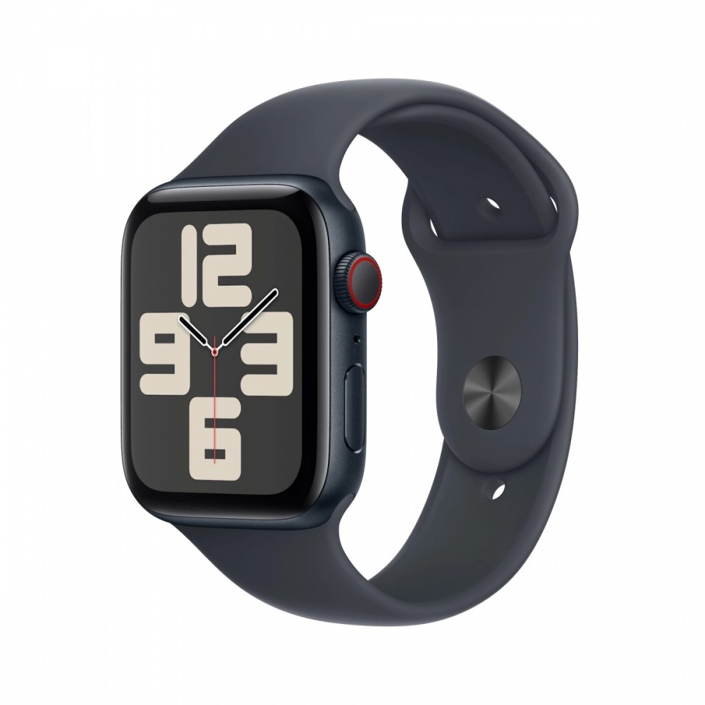 Išmanusis laikrodis apple watch se gps + cellular 44mm midnight aluminium case with midnight sport band - s/m mxgl3et/a