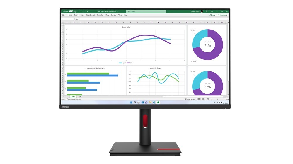 Monitorius lenovo thinkvision t32p-30 80 cm (31,5 colio) 3840 x 2160 pixels 4k ultra, 31.5