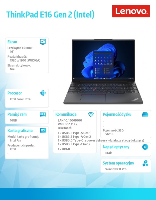 Lenovo thinkpad e16 gen 2 (21ma002rpb)