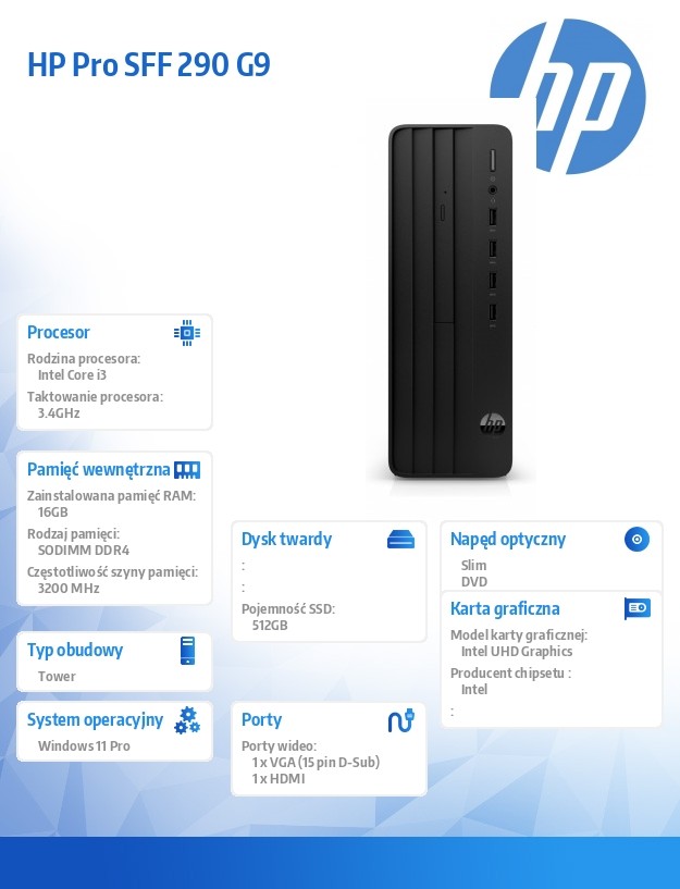 Kompiuteris hp pro 290 g9 sff