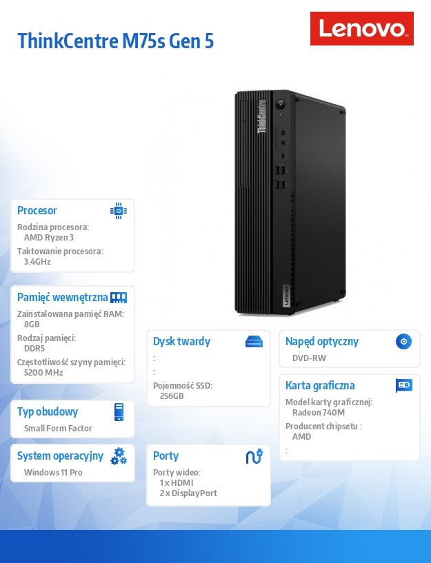 Kompiuteris lenovo thinkcentre m75s g5 12ta0000pb