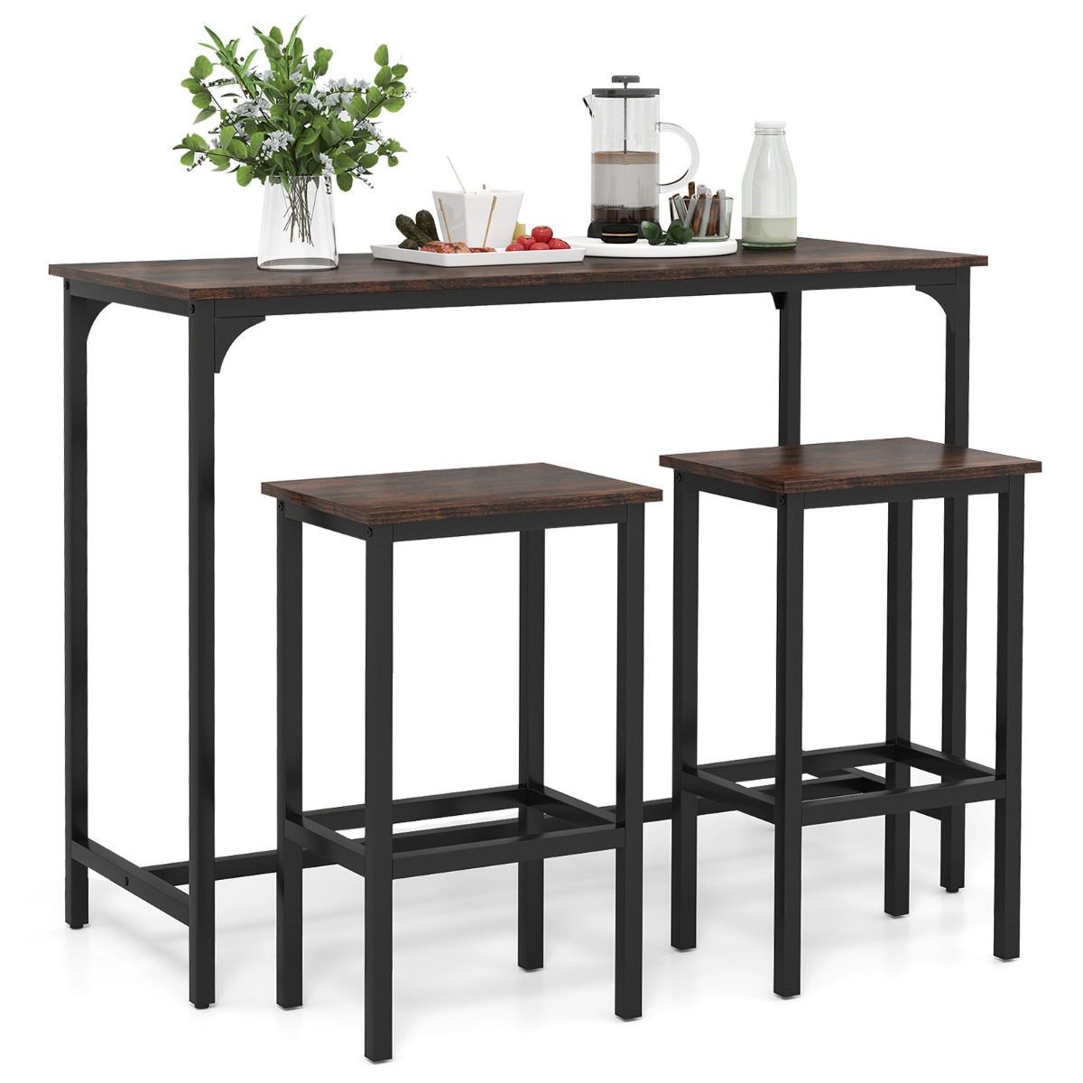 Baro stalo rinkinys 120 x 48 x 91 cm 3 vnt.