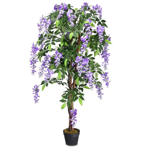 Dirbtinis visterijos medis su žiedais, 150 cm