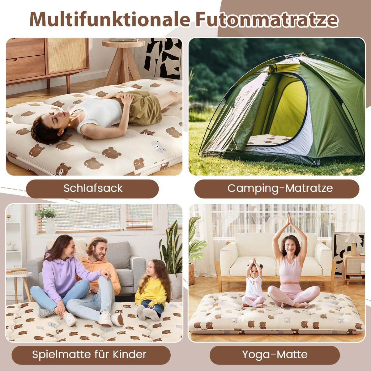 Futon čiužinys 140 x 200 cm 3