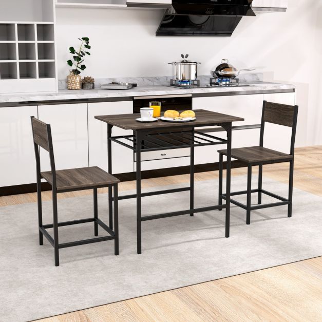 Valgomojo stalo komplektas 80 x 52.5 x 77 cm 3 vnt. 2