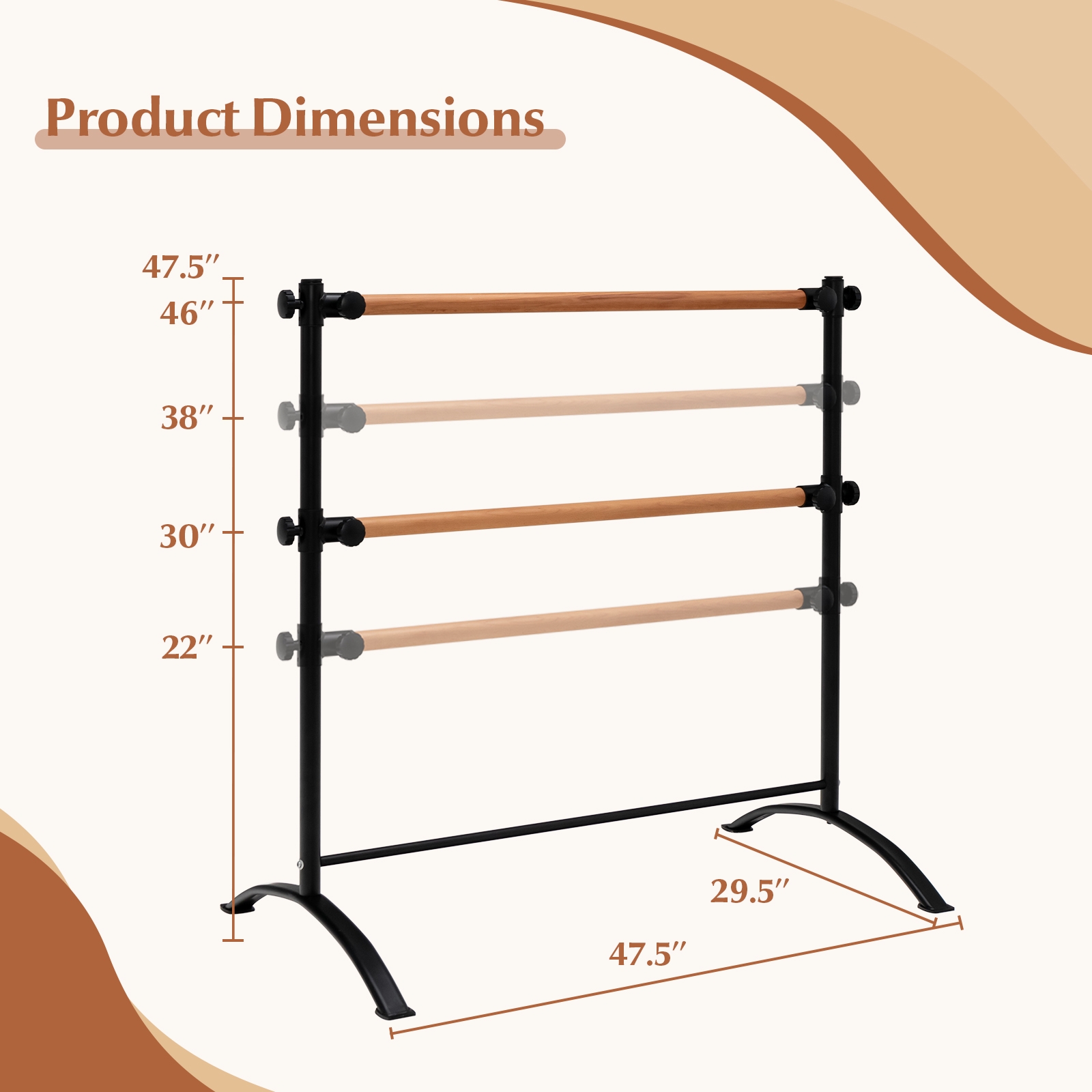 Baletinis baras 120.7×74.9×120.7 cm 3
