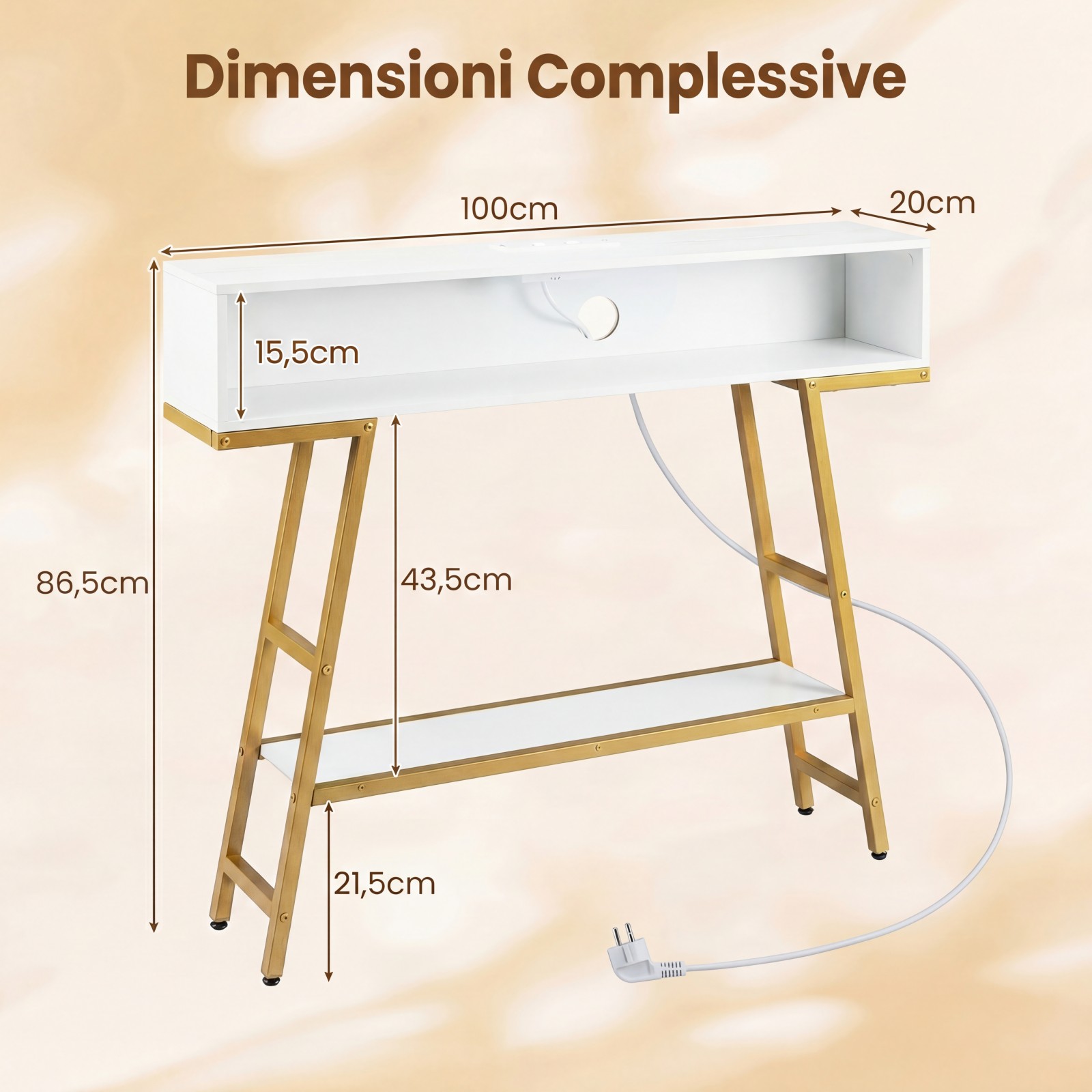 Konsolinis stalas 100 x 20 x 86.5 cm 2