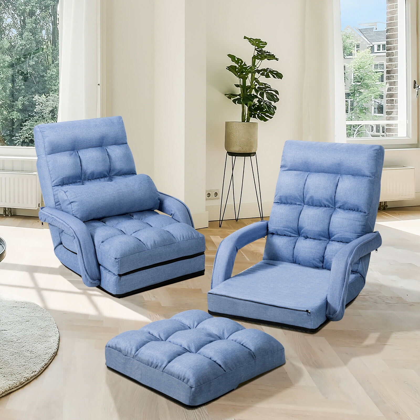 Sulankstoma grindų sofa 169.2 x 55.1 cm