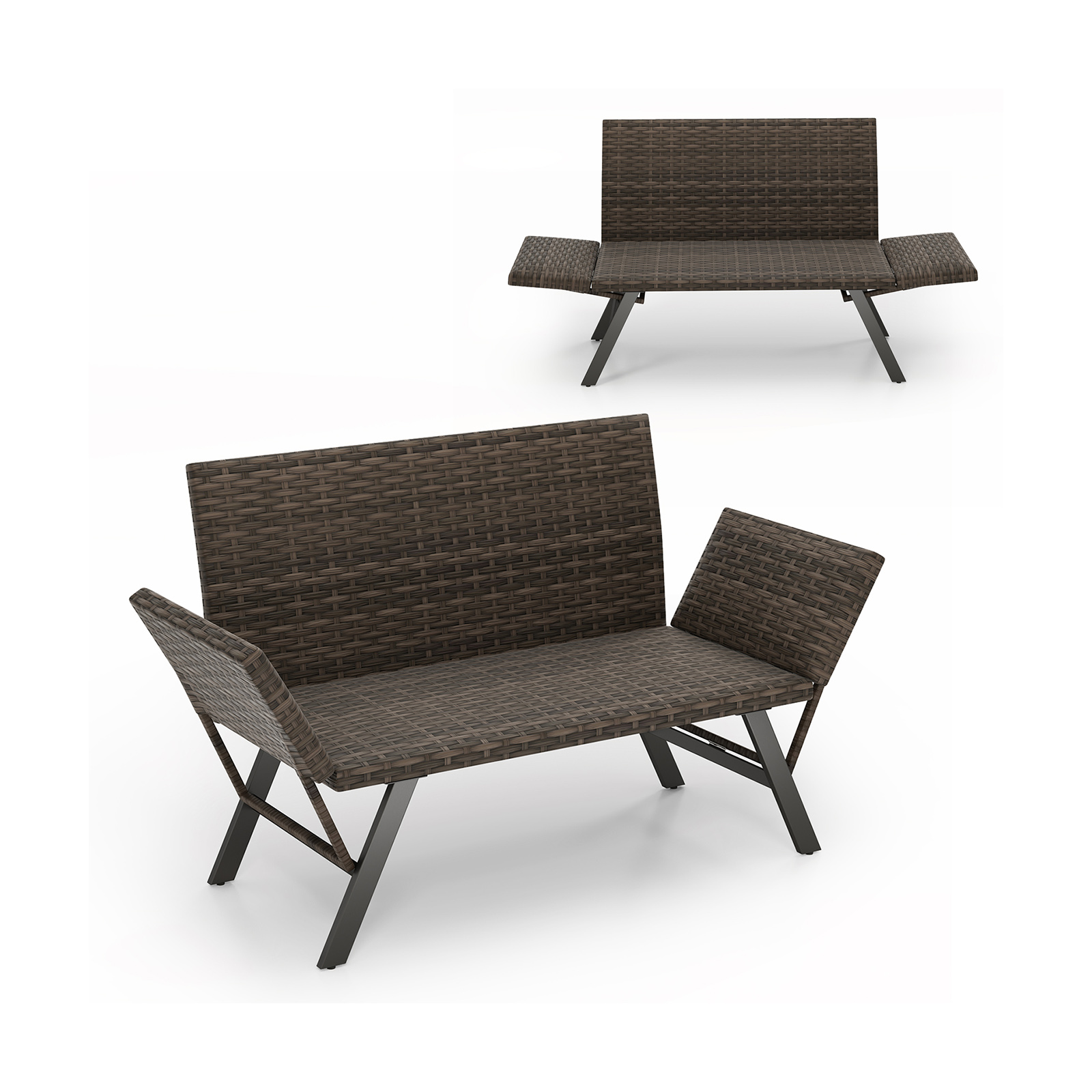 Lauko sofa pilka 2 vietų