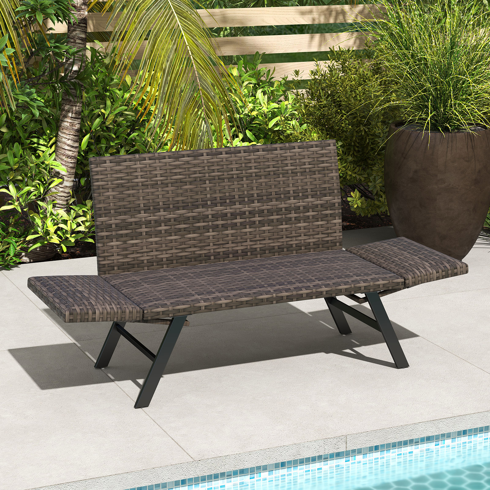 Lauko sofa pilka 2 vietų