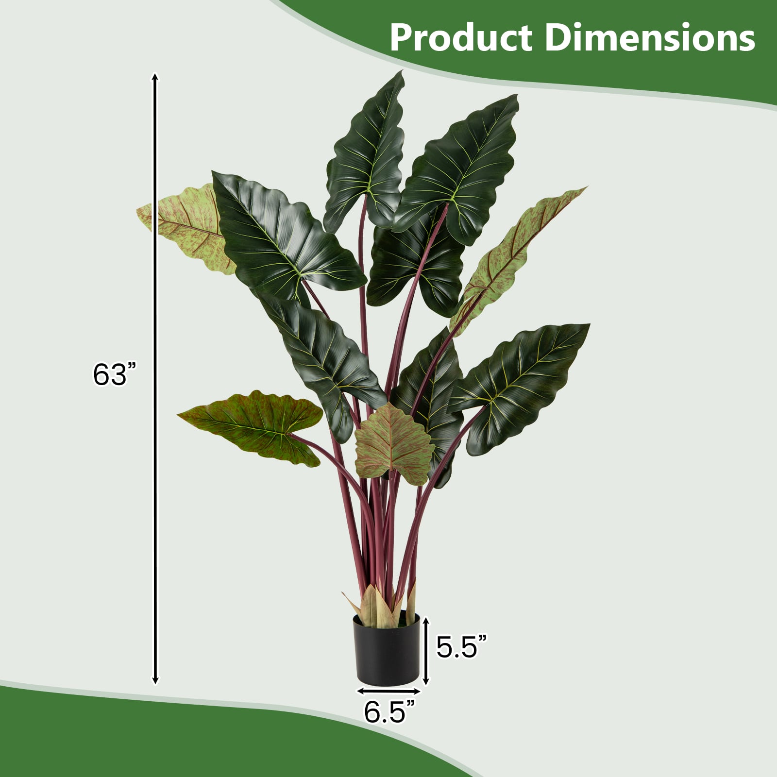 Dirbtinis taro medis 160 cm 2