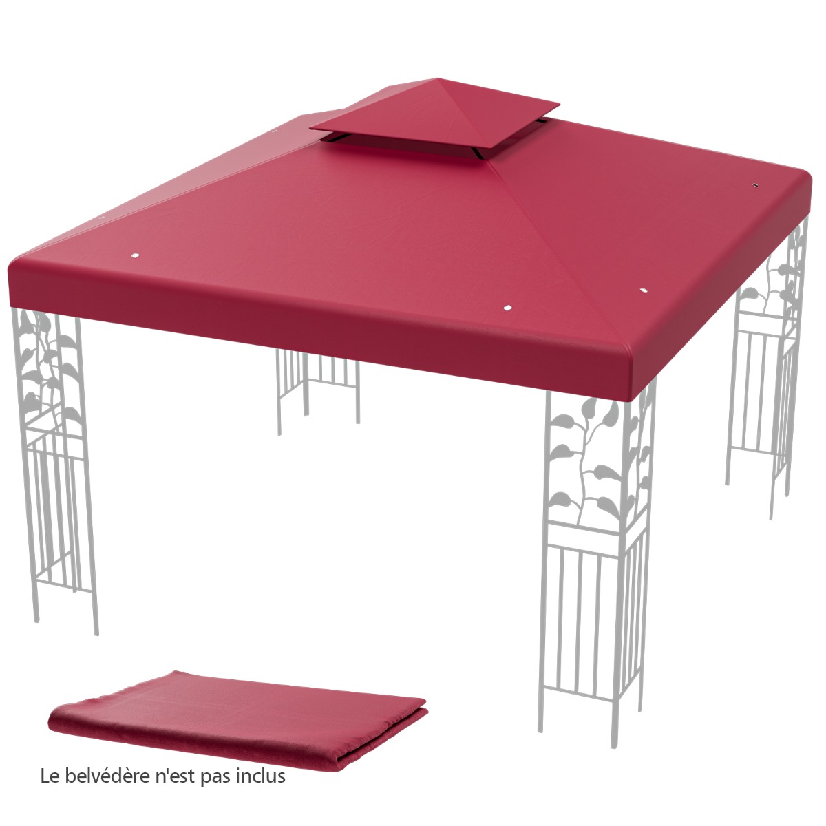 Paviljono stogo uždangalas 300 x 300 cm 2