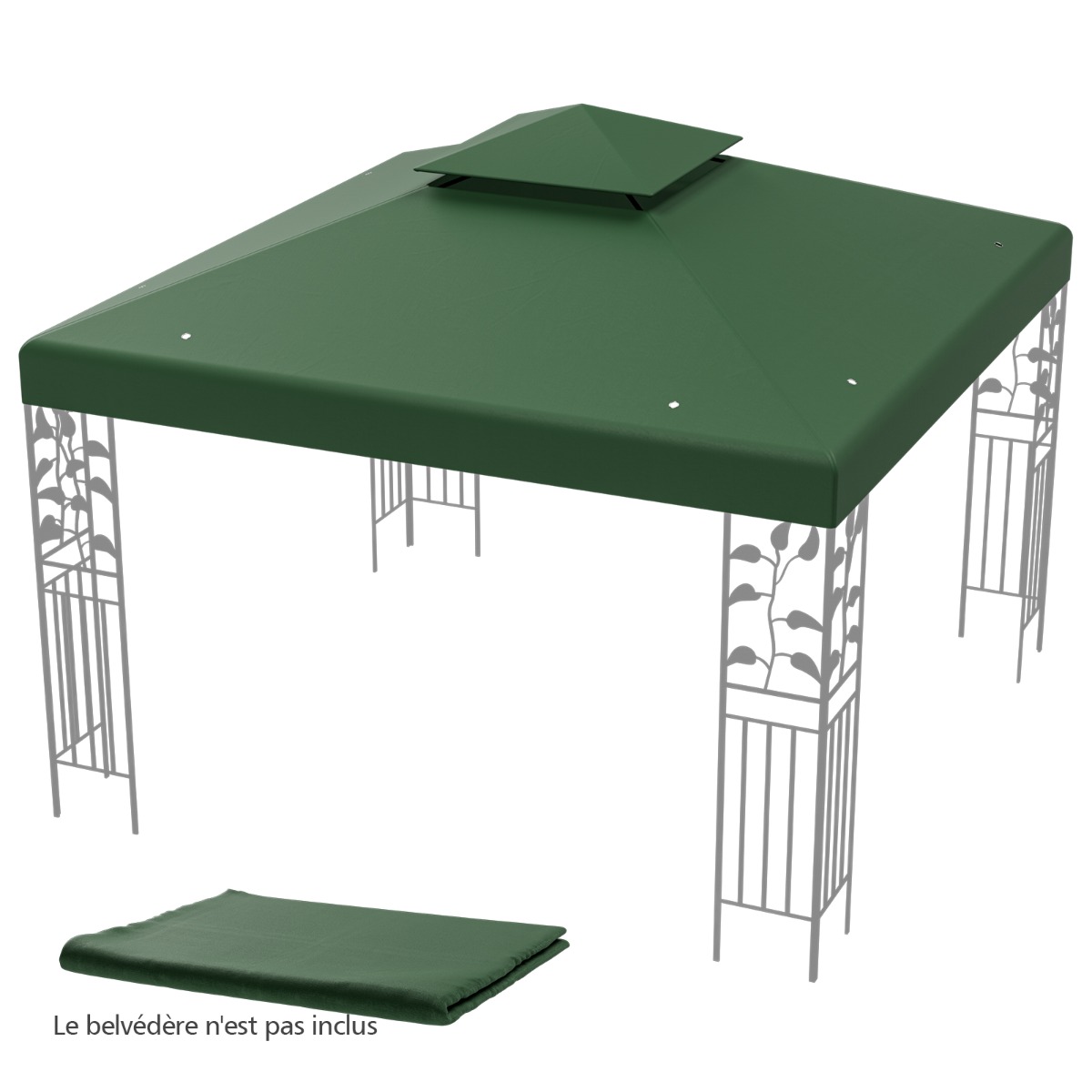 Paviljono stogo uždangalas 300 x 300 cm 2