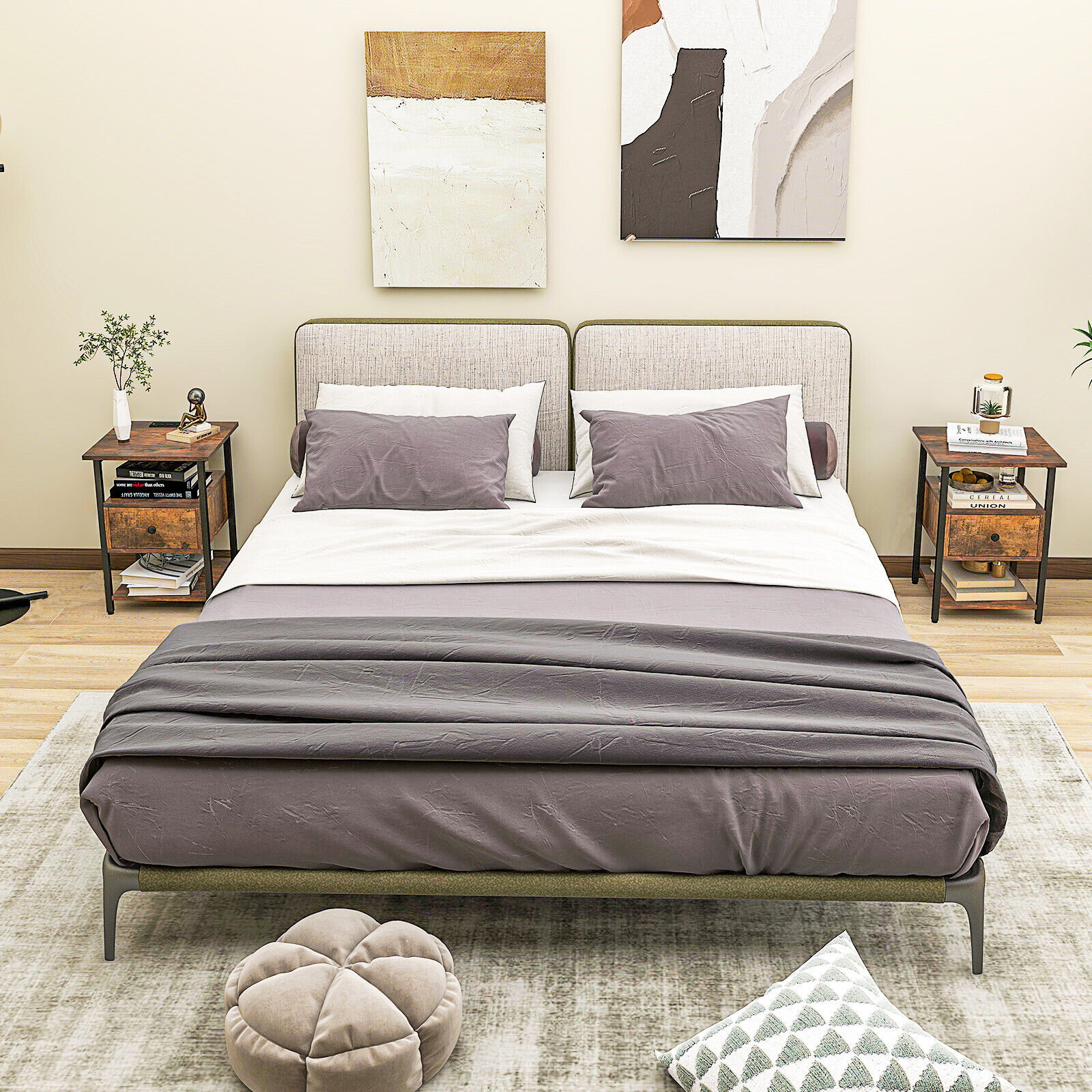 Naktinė spintelė Rustic Brown 2 vnt.