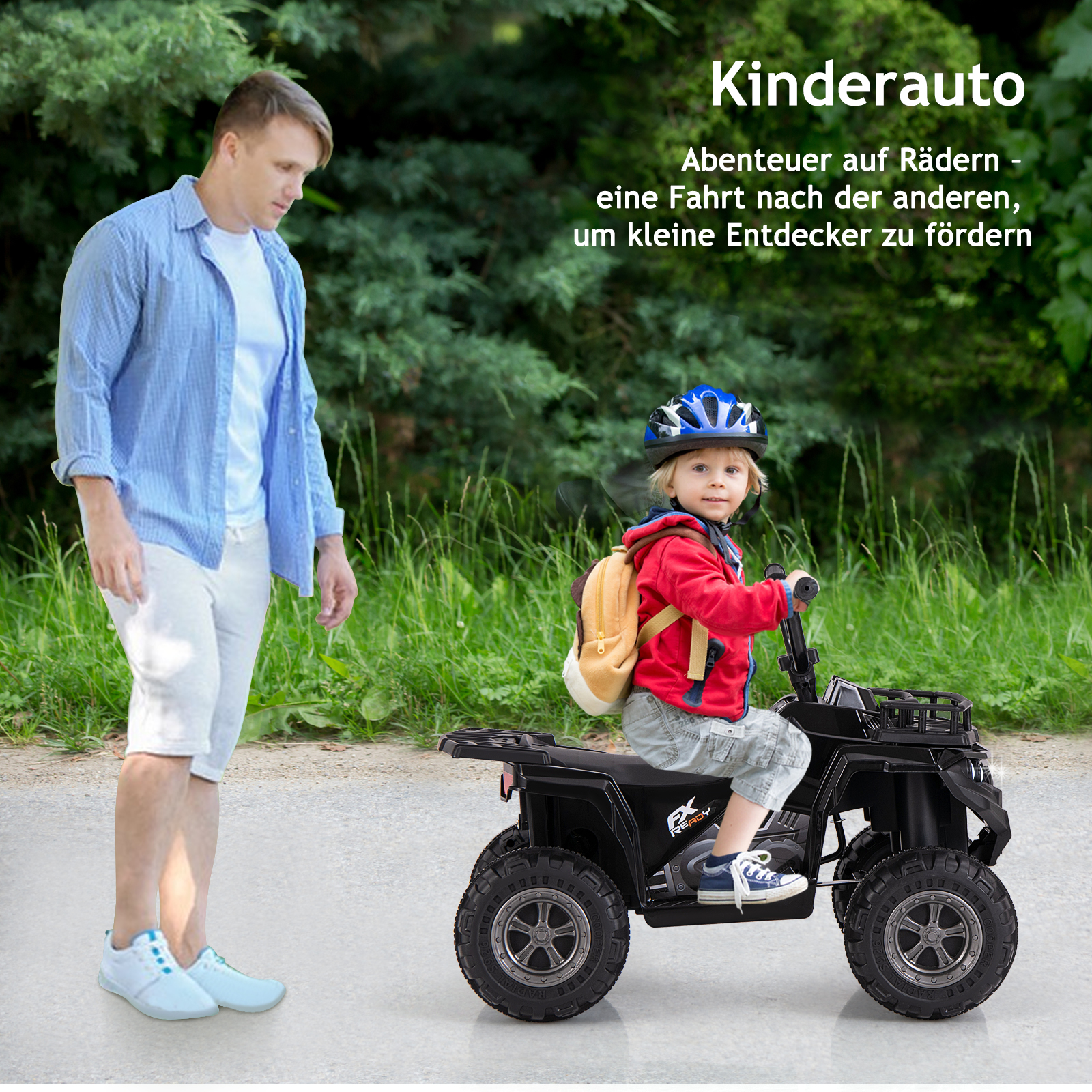 Vaikiškas elektrinis keturratis juodas 3