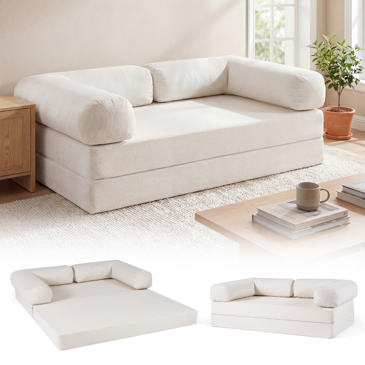 Sofa smėlio spalvos 3