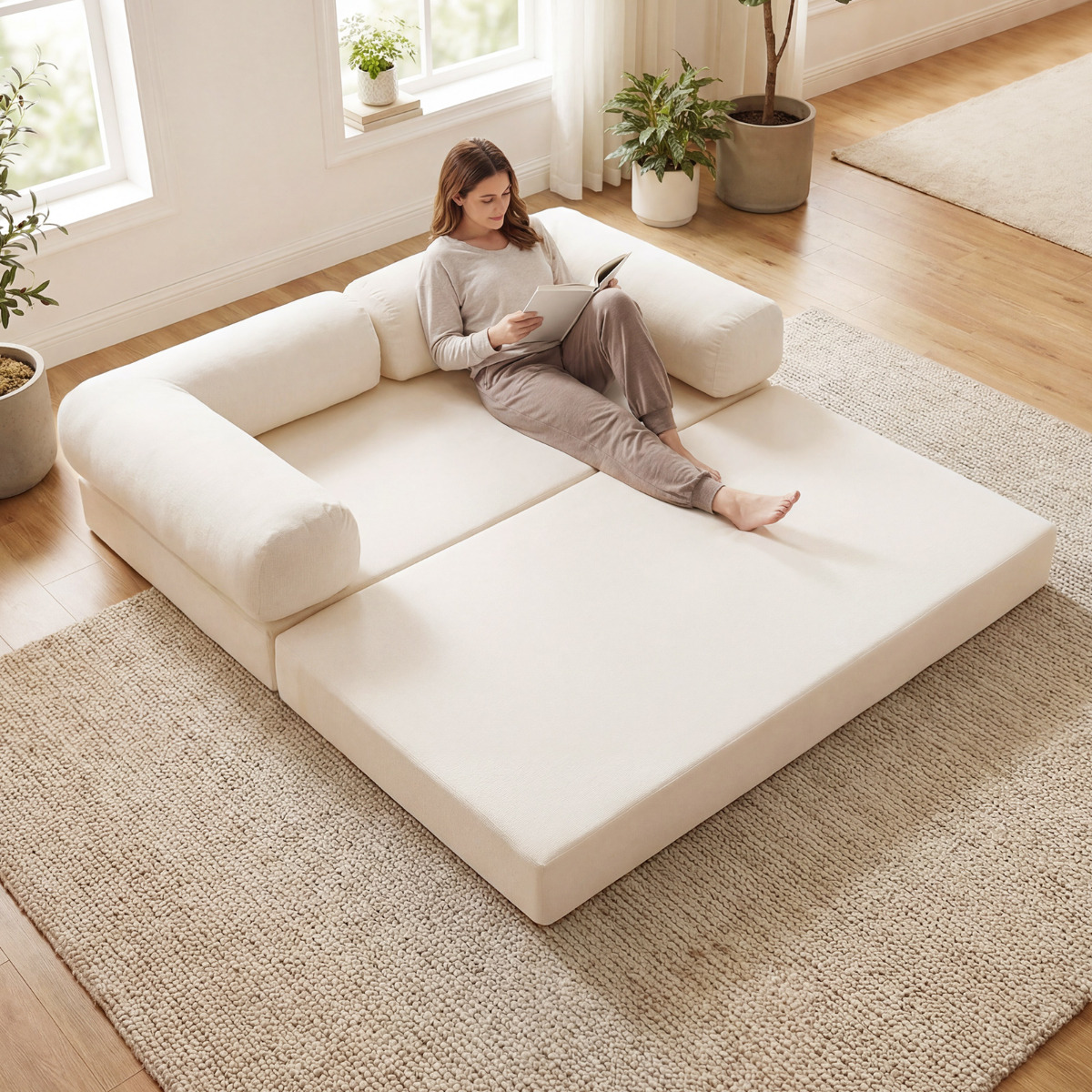 Sofa smėlio spalvos 2
