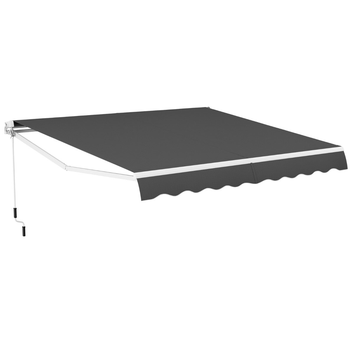 Ištraukiama markizė su rankiniu valdymu, pilka, 400 × 250 cm