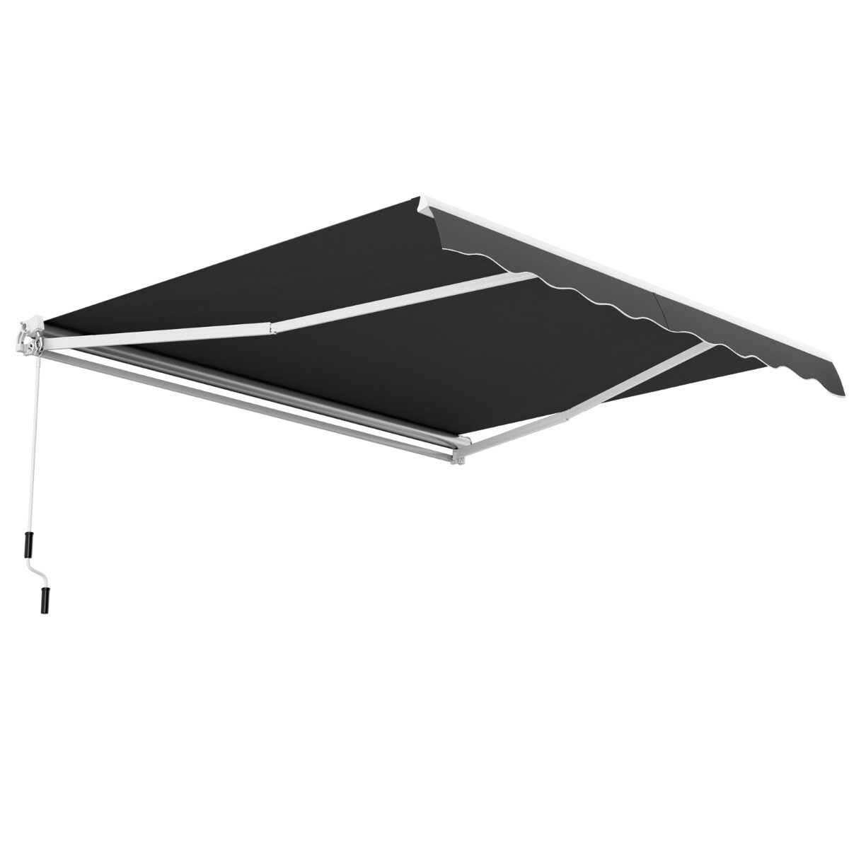 Ištraukiama markizė su rankiniu valdymu, pilka, 400 × 250 cm 3