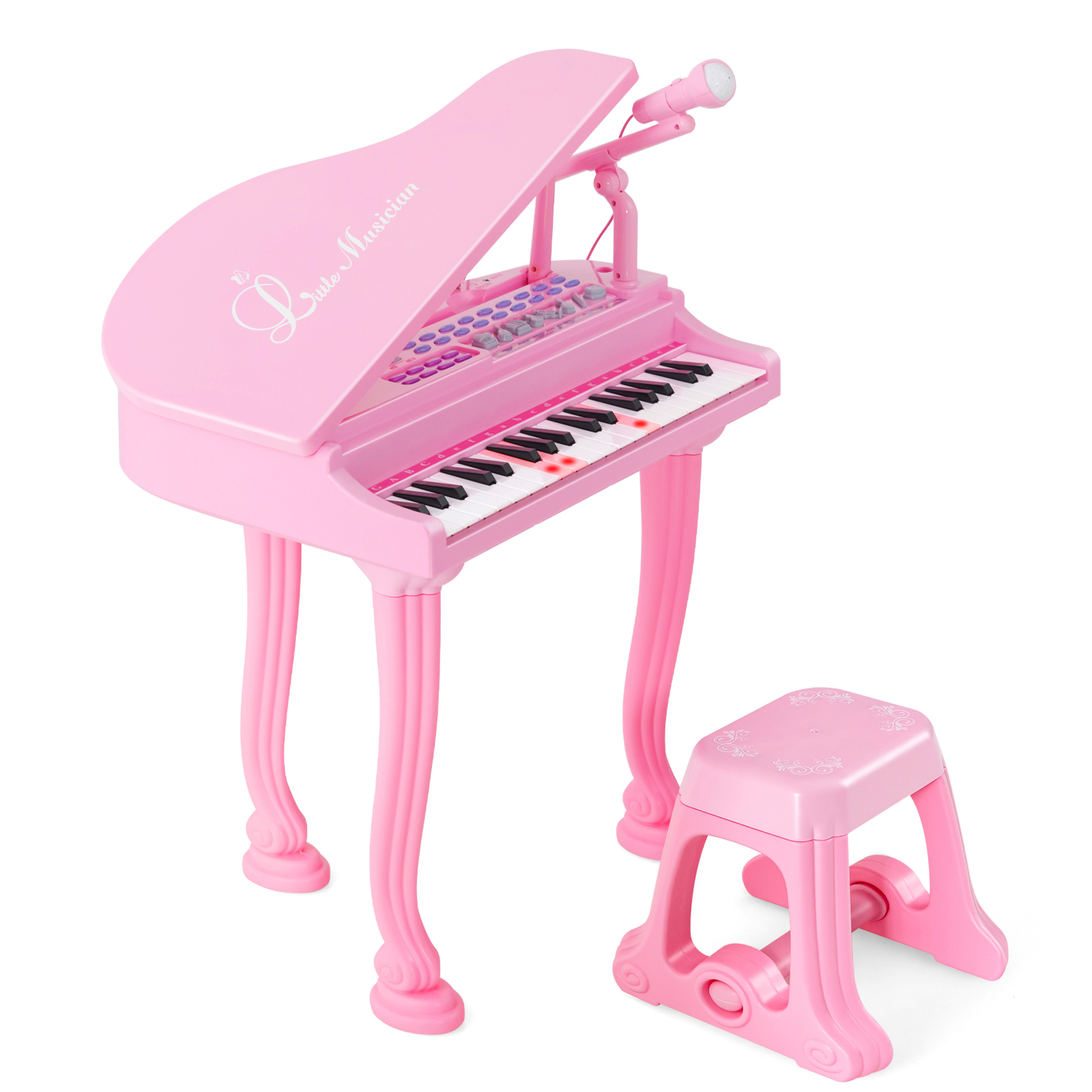 Elektroninis pianinas 37 klavišų rožinis/juodas